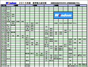 私立医学部　入試スケジュール
